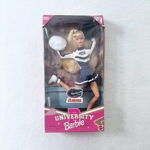 1996 University Barbie Florida Gators Cheerleader in Damaged Box